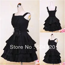 Auf verkauf! V-1048 Schwarz Klassische Halloween kostüme Gothic Lolita Kleid/viktorianischen kleid Cocktailkleid US6-26 XS-6XL