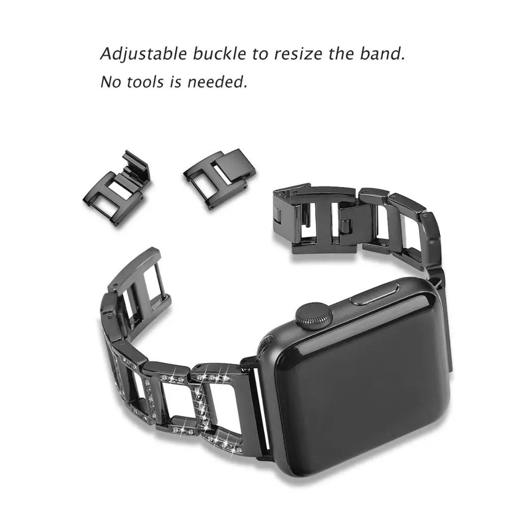 Microwear Apple Watch 38/42 мм серии 1/2/3 Нержавеющая сталь ремень Металлический Браслет