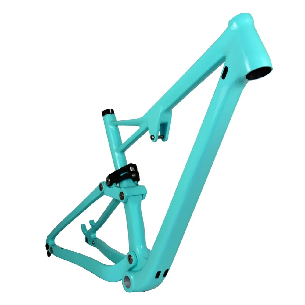Clearance Spcycle 29er Full Suspension Carbon Frame, Carbon MTB Frame 29er Mountain Bike Carbon Frame 142*12mm Thru Axle 165*38mm Travel 3