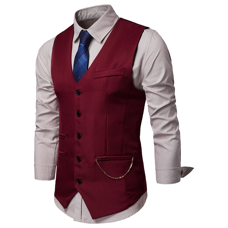  2019 new arrival Men's Classic Paisley Jacquard Waistcoat Vest Handkerchief Party wedding Tie vest 