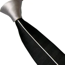 LAMMULIN мужские галстуки для костюма дизайн Серебряный Узел контрастный черный с серебряной вертикальной полосой шейный платок, тонкий галстук 6 см Gravats