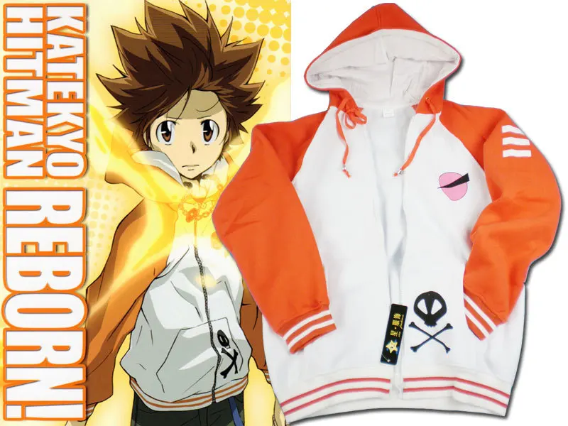 Katekyo Hitman Reborn Sawada Tsunayoshi Cosplay Costume Unisex Hoodie