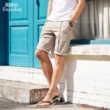 Бренд Enjeolon, топ, летние повседневные шорты для мужчин, хлопок, Sim, одноцветные, базовые мужские шорты, доступны до колен, высокое качество, K6804