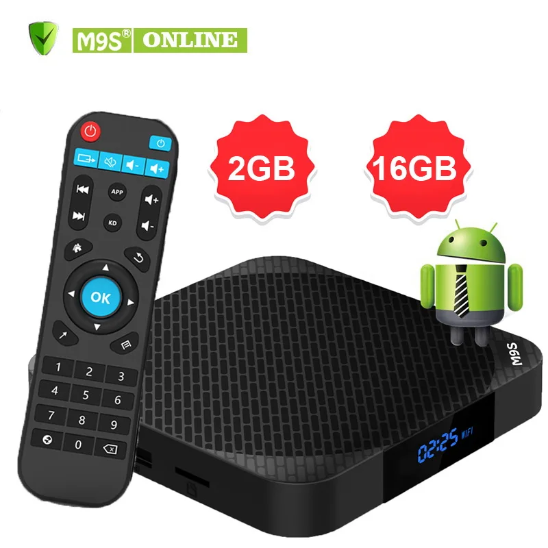 

M9S X2 2GB +16GB android Smart TV BOX S905W Quad Core support 2.4G Wireless WIFI media box Set-Top Box + Remote control
