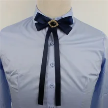 Для мужчин и женщин, для свадебной вечеринки, воротник, рубашка, галстук, Длинная лента, кристалл, бант, галстук-платок,, бизнес, работа, офис, сплав, стразы, галстук-бабочка