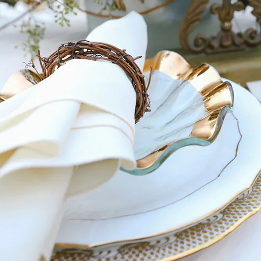 10/50/100pc Luxury Dinner Napkins Cloth Linen Wedding Banquet Party Table Decor 