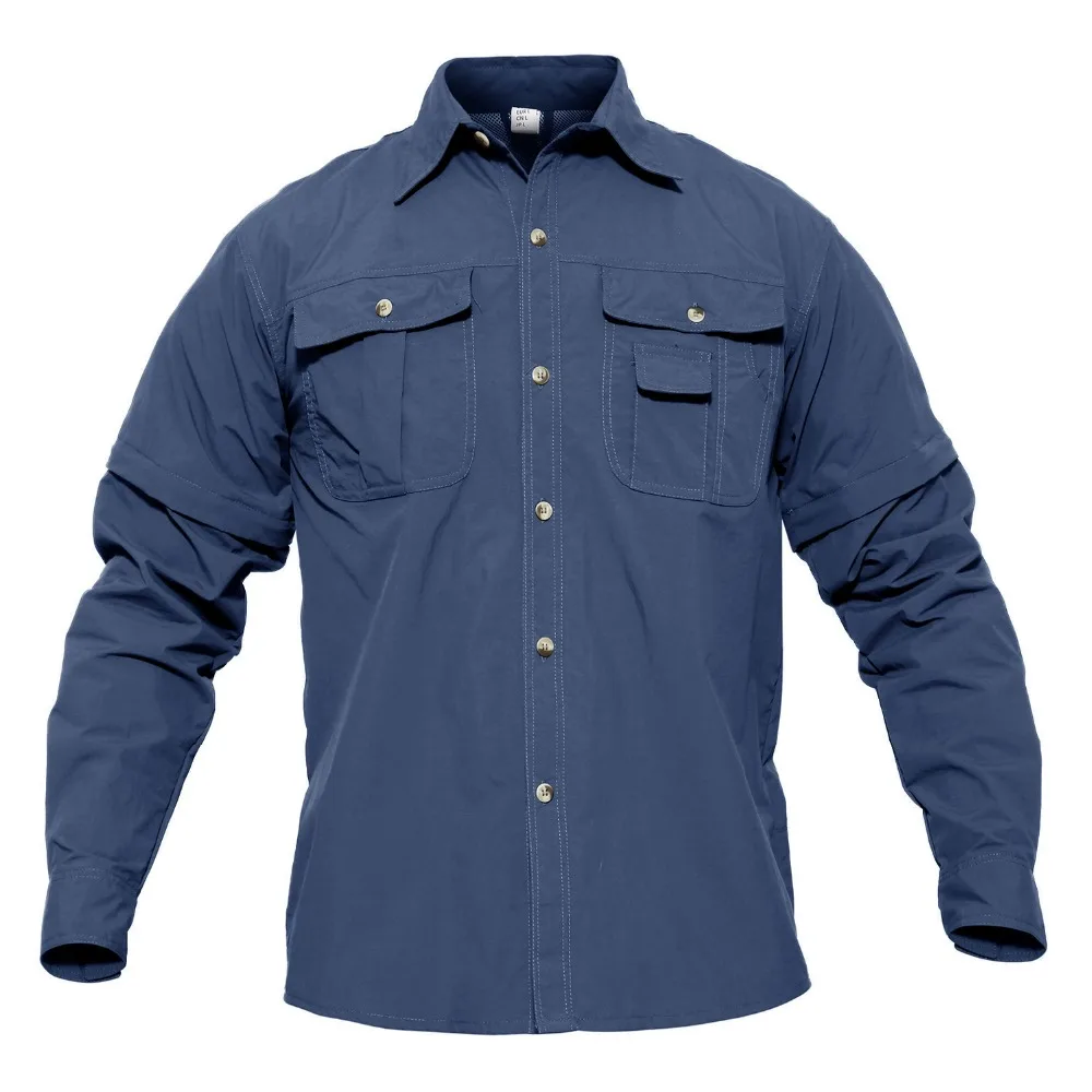 MAGCOMSEN, мужская рубашка, летняя, быстросохнущая, со съемными рукавами, рубашки в стиле милитари, тактические, дышащие, для тренировок, одежда, SMMD-01