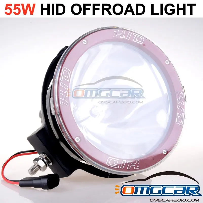 Free Shipping New 55W 2 PCS 7" HID XENON DRIVING SPOTLIGHTS OFF ROAD