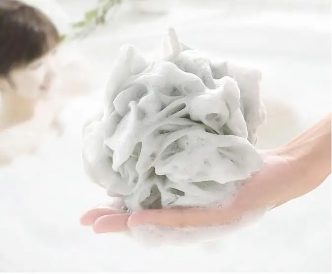 FASOTY банный цветок мяч 60 г PE мяч для ванной пенопластовый инструмент для купания домашний инструмент для очищения тела принадлежности для