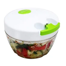 Diseño multifunción De Alta Rápida Chopper Chopper Ajo Cortador Vegetal Fruta Giro Trituradora Picadora de Carne Manual de