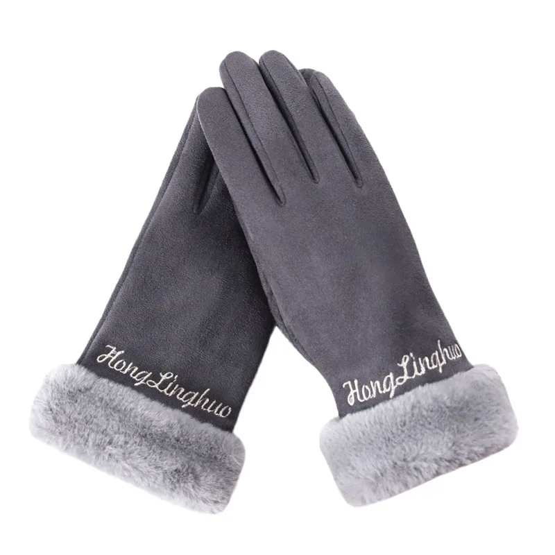  Womens Fashion Winter Solid Full Finger Hand Outdoor Sport Warm Gloves Mitten guantes eldiven handschoenen 40FE2103
