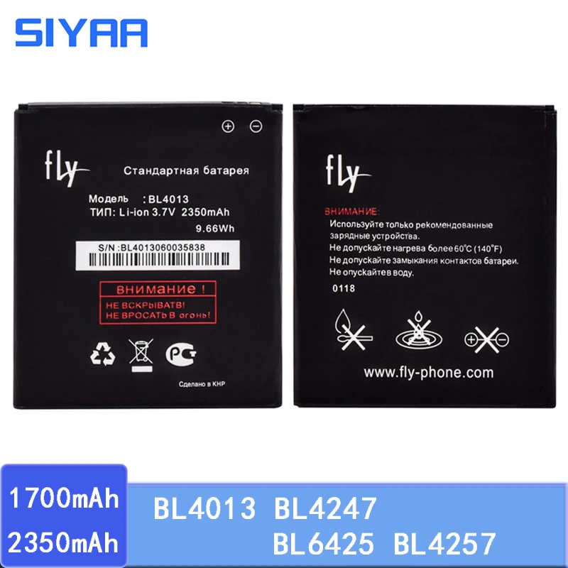 SIYAA оригинальный BL4013 BL4247 BL6425 BL4257 Батарея для Fly IQ442 IQ 442 IQ441 441 BL 4013 FS454 Nimbus8 IQ451 литий