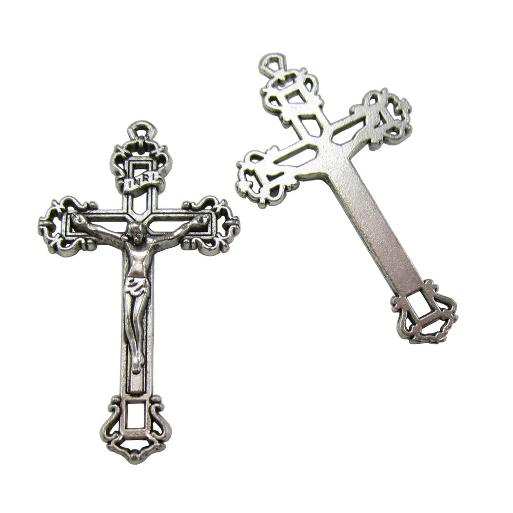 

100pcs of 2 Inches Alloy INRI Rosary Jesus Crucifix Cross Pendant