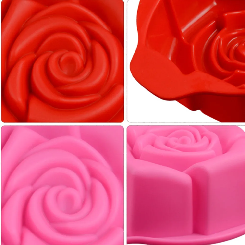 1 Stck Gnstige Rose Blume Silikon Kuchen Form DIY Kuchen Pfannen