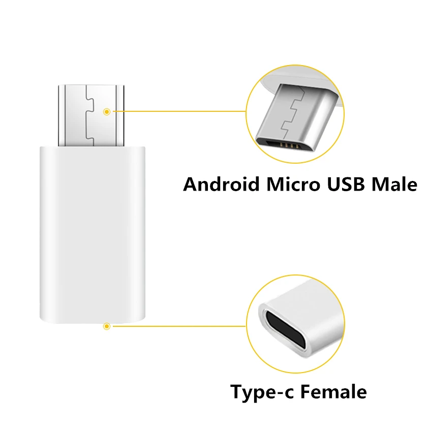 Кабель CatXaa type-c-Micro USB для телефона Android, маленький адаптер type c, зарядное устройство, конвертер для Samsung Xiaomi huawei Letv OPPO VIVO