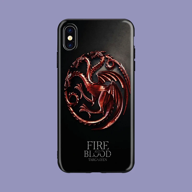 Черный мягкий чехол для телефона DRACARYS Game Thrones daeneris Dragon для iPhone 8 7 6 6S Plus X XS MAX 5 5S SE XR Jon Snow