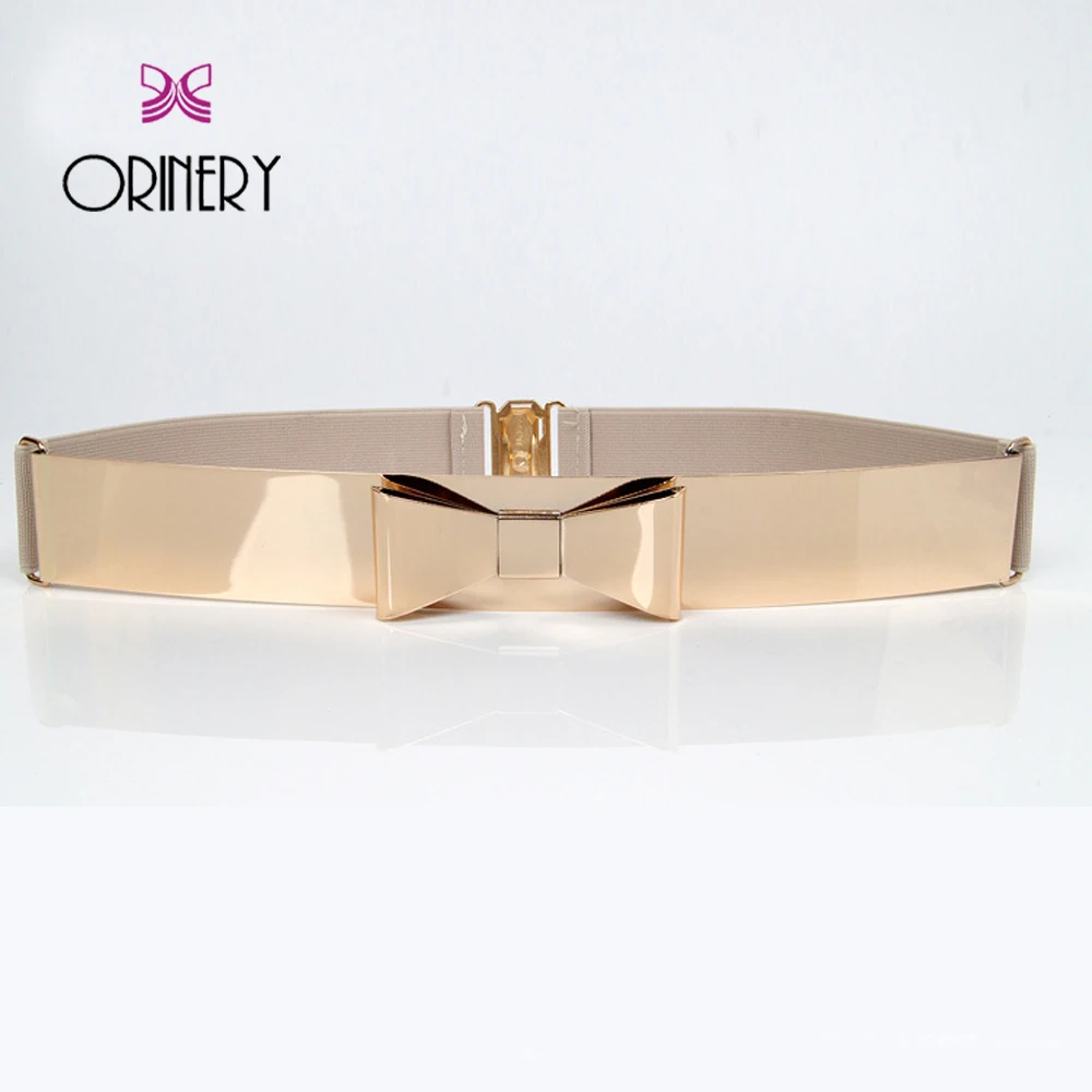 ORINERY Высокое качество Золотой Металл женский пояс модный бренд Бабочка платье
