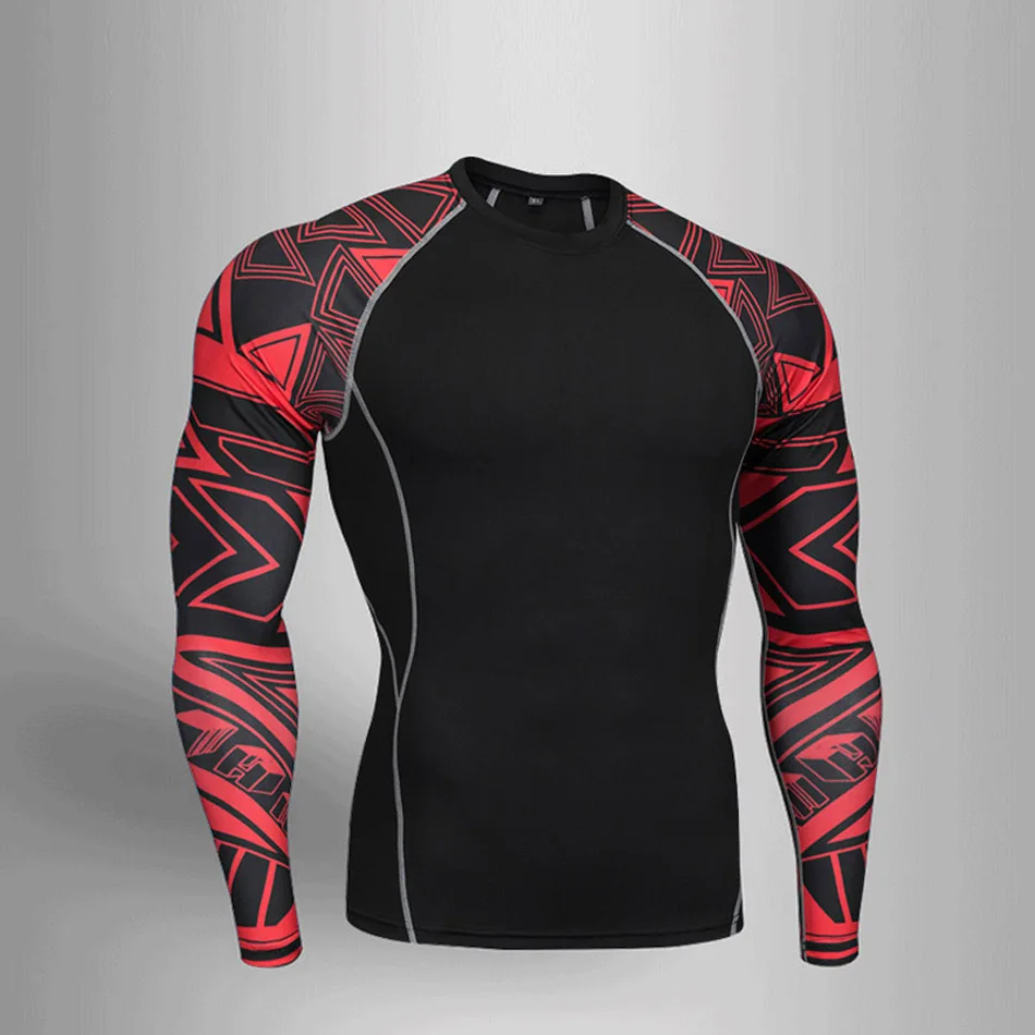 Мужское термобелье спортивный костюм Rash Guard men s базовый слой Зимняя Термальная тренировочная одежда набор быстросохнущая компрессионная