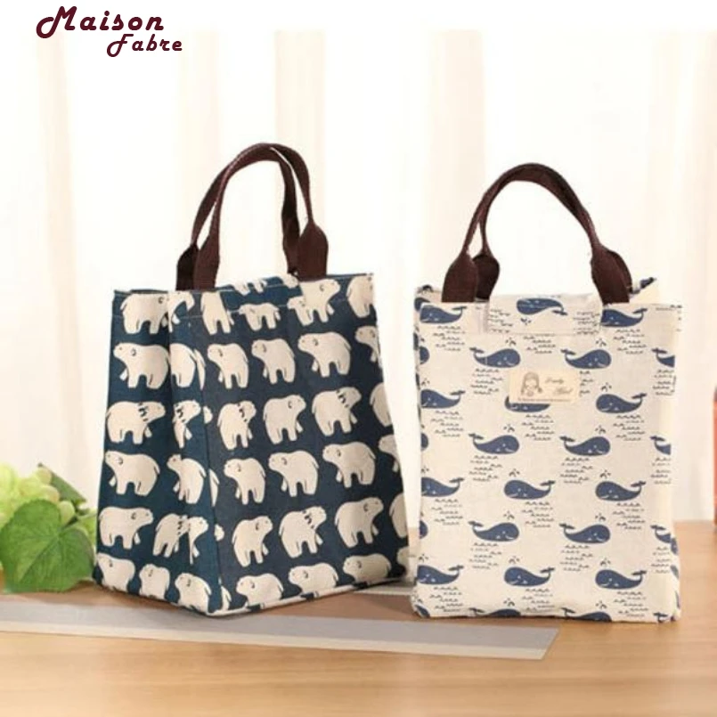 New Fashion Portable Lunch Bag Pouch Storage Box Insulated Thermal Bento Cooler Picnic Tote High Quality