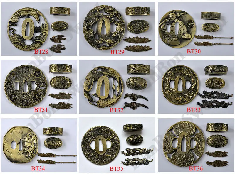 Специальное предложение меч из металлического сплава Guard Tsuba Fuchi Menuki Kashira
