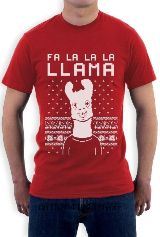 

Men t shirt Fa La La Llama Ugly Christmas Sweater Xmas Funny T-Shirt Gift Idea women tshirt