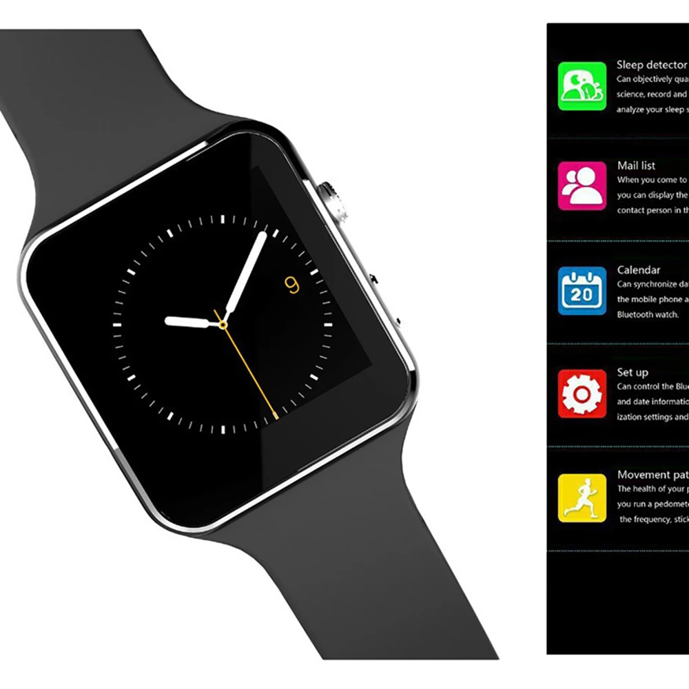 Kobwa X6 Смарт часы с камерой сенсорный экран Поддержка SIM TF карты Bluetooth Smartwatch для iPhone Xiaomi Android телефон