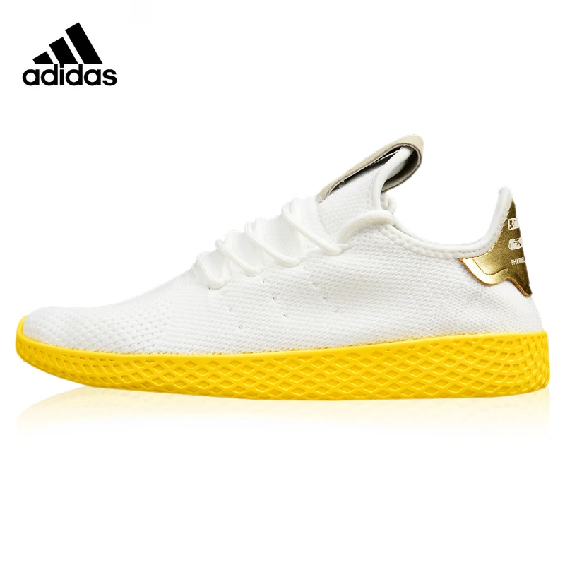 

Adidas Men's Stan Smith Hu Running Shoes White & Yellow Shock Absorbing Breathable Lightweight Sneakers # BY2674