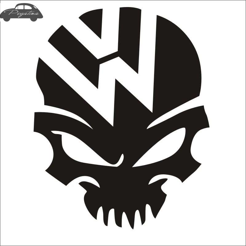 Pegatina Car VW Skull Service Sticker Car Decal Posters Vinyl Wall Decor Mural Sticker