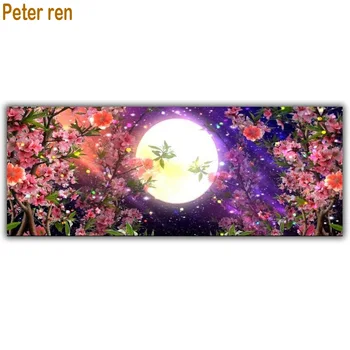 

Diy Diamond painting cross-stitch beadwork Peach Moonlight 3d Square diamond mosaic full icon Arts and crafts Diamond embroidery