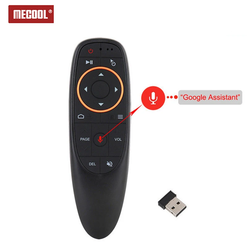 Mecool G10 Air mouse Голосовое управление 2,4 ГГц беспроводной Google микрофон USB приемник умный пульт дистанционного управления для Android tv BOX