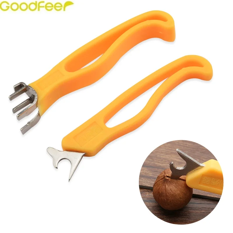 

Goodfeer 2Pcs Stainless Steel Nut Opener Set Walnut Crackers Pecan Nut Openers Nuts Sheller With Curved Grip Nut Cracker Tool