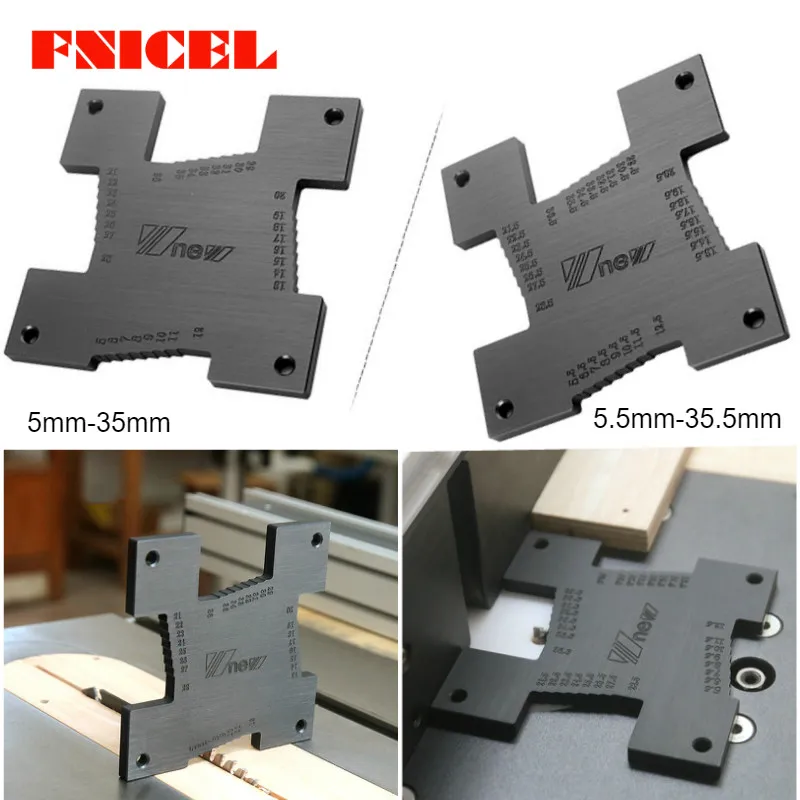  2Pcs/set Woodworking Router Table Height Gauge High Precision Measuring Ruler for Electric Circular