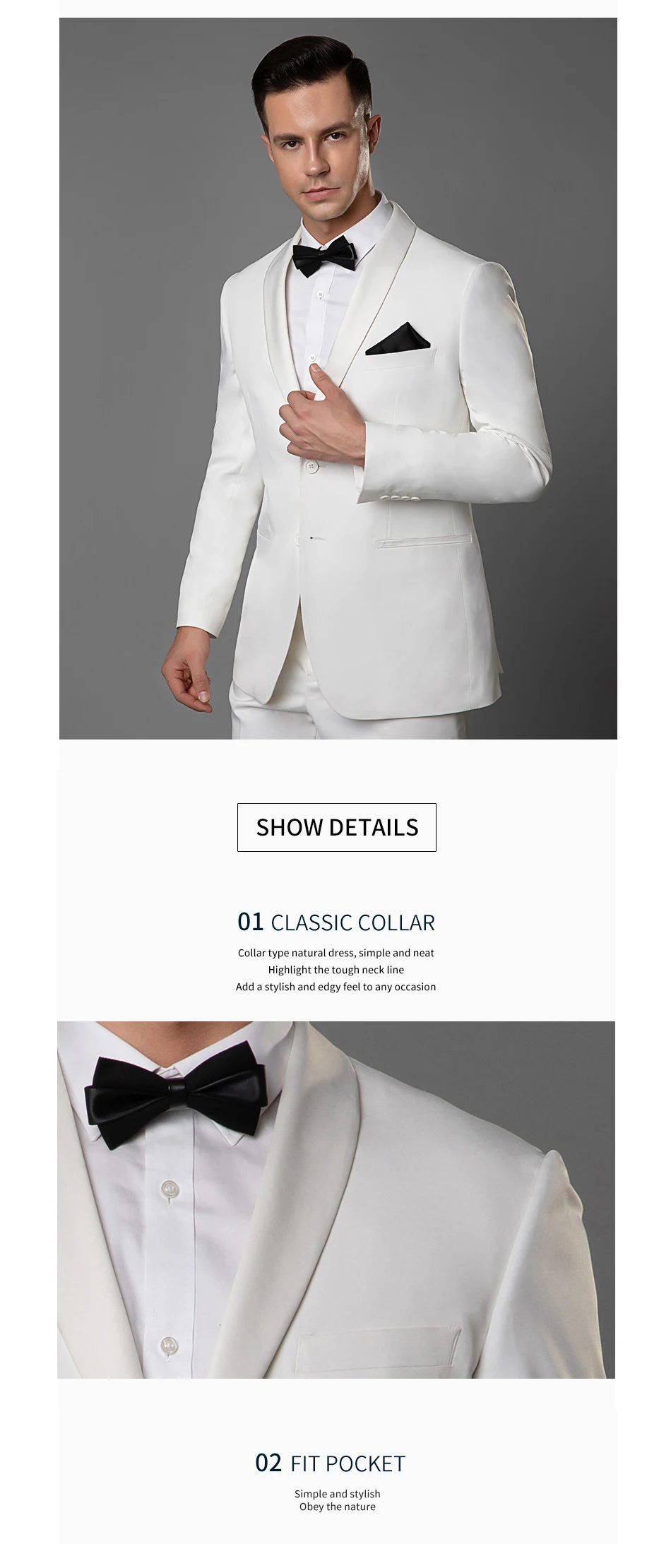Мужской костюм, приталенный костюм с двумя пуговицами, костюм из 2 предметов, Блейзер, платье, деловой пиджак и брюки для свадебной вечеринки