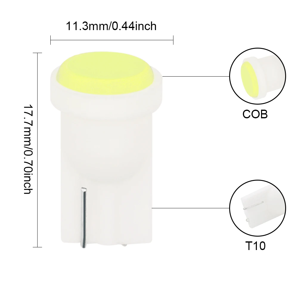 10 шт. T10 фара красного цвета для автомобилей Интерьер светодиодный T10 COB W5W 168 клин инструменты для дверцы боковая лампа лампочки белого красные, синие зеленого, розового цвета