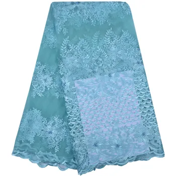 

2018 High Quality Nigerian French Lace African Lace Fabric For Party Dress Beaded Lace Fabric 1168