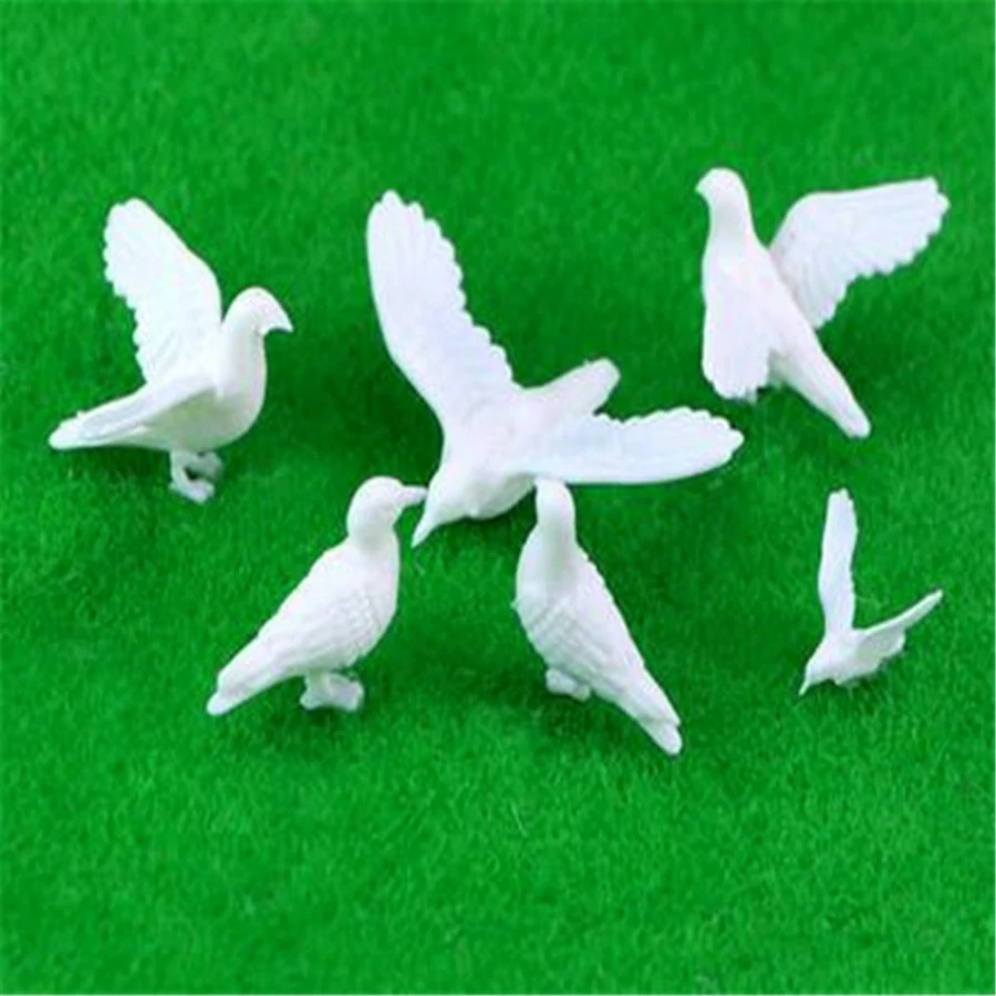 100ピース ロットプラスチック製の小さな置物のおもちゃ鳩平和の鳥ho N Ooモデルトレインスケール鉄道 モデル構築キット Aliexpress