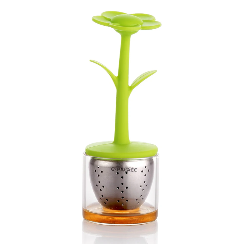 3 colors Silicone Flower Tea Infuser Loose Tea Leaf Strainer Herbal