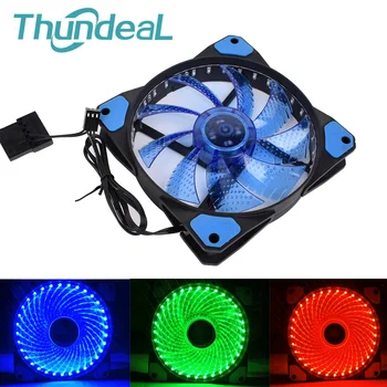 

120mm PC Computer Case Fan Heatsink Cooler 16dB Ultra Silent 33 LEDs Cooling with Anti-Vibration Rubber 12CM Fan 9 Blade