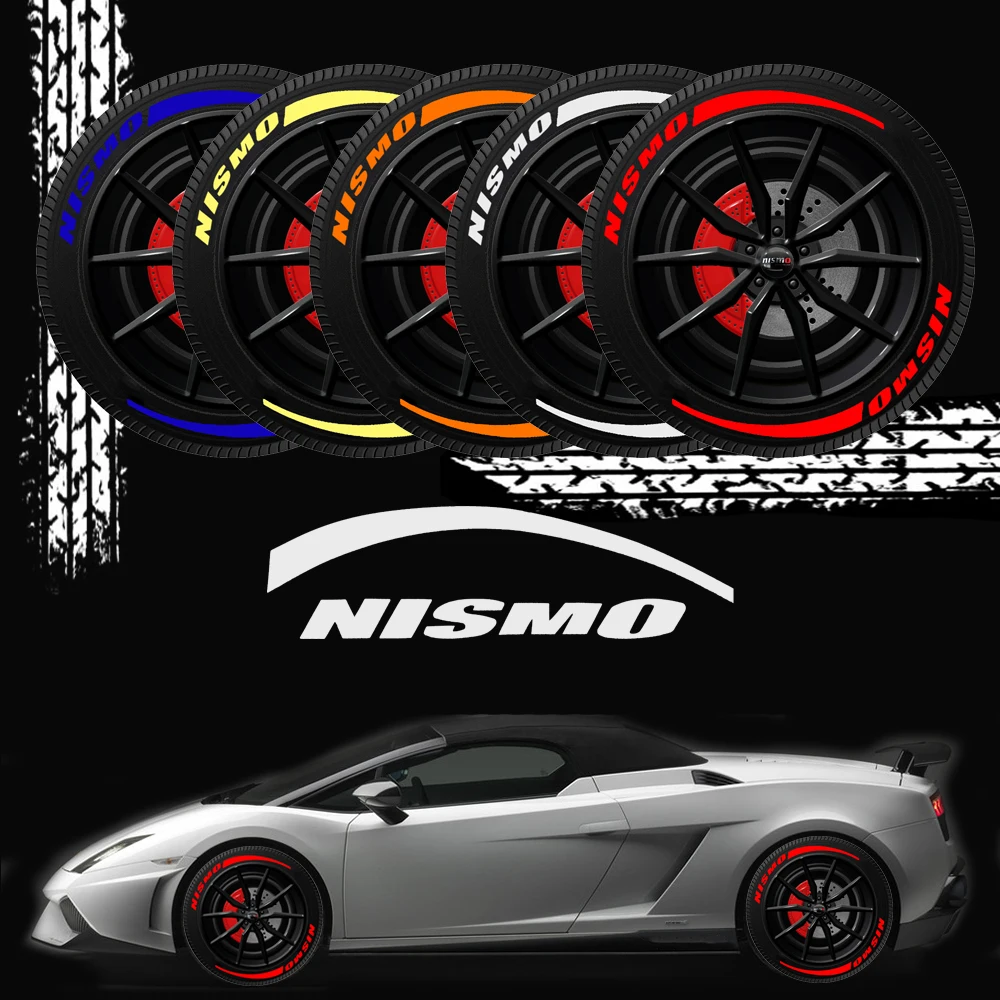 

Fashion Car Wheel Stickers Tire Nismo Logo 3D Sticker Letter Custom emblems for Nismo Nissan Qashqai Juke X-trail Car styling