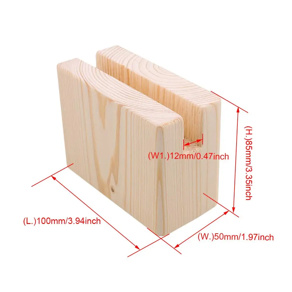 2Pcs 10x5x7.5cm Wood Table Desk Bed Risers Lift Furniture Lifter Storage for 1.2CM Groove Feet Up to 5CM Lift