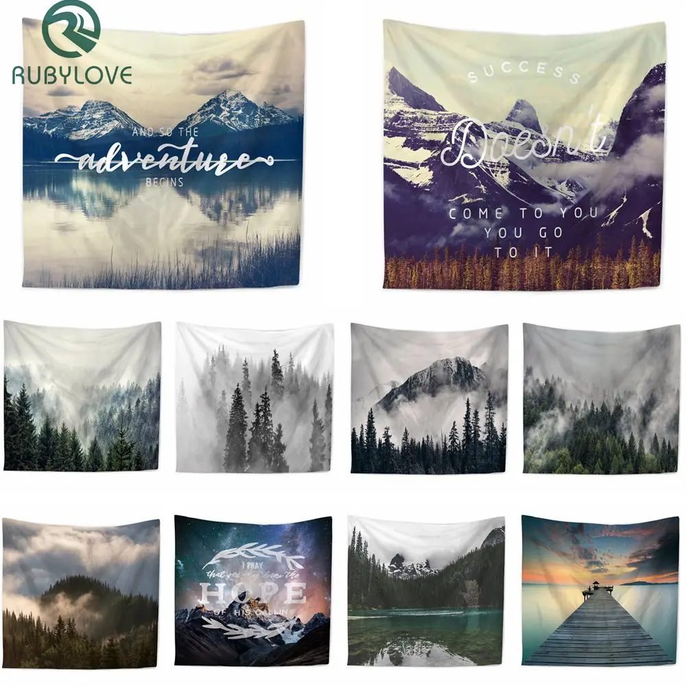 

Landscape Mountain Wall Hanging Wandbehang Gobelin Blanket Dorm Home Decor Mantas Mandalas Mandala Blankets Tapestry