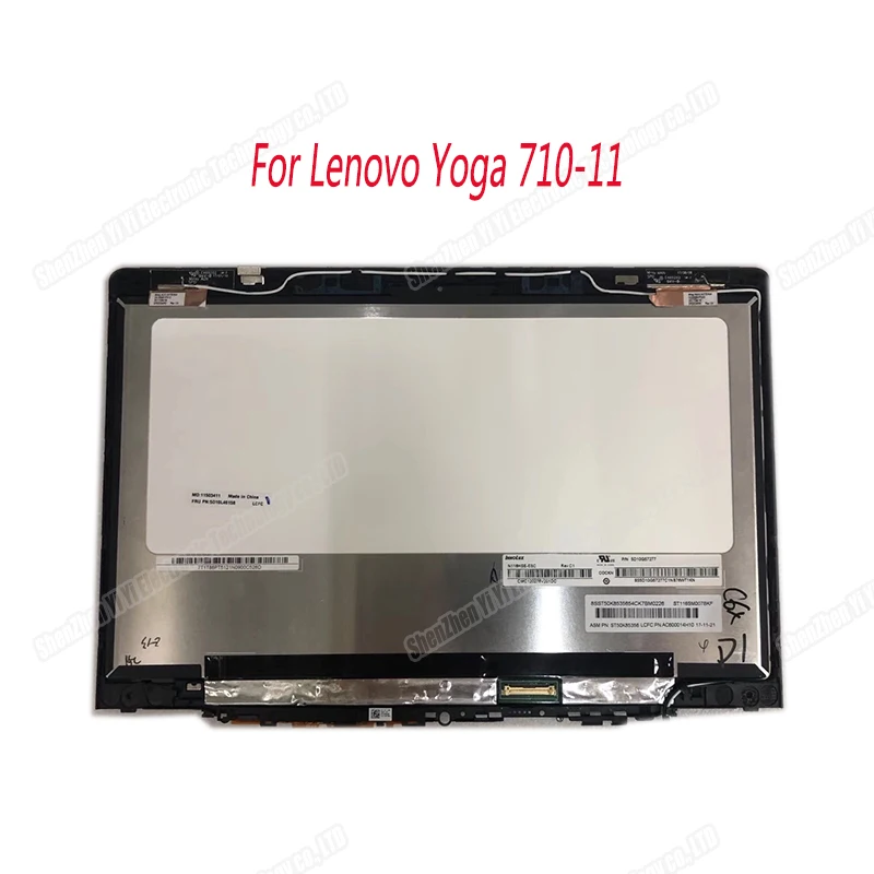 

11.6" For Lenovo Yoga 710-11 710-11ISK 80TX 710-11IKB 80V6 N116HSE-EBC 5D10L46158 LCD Touch Screen Display Assembly With Frame