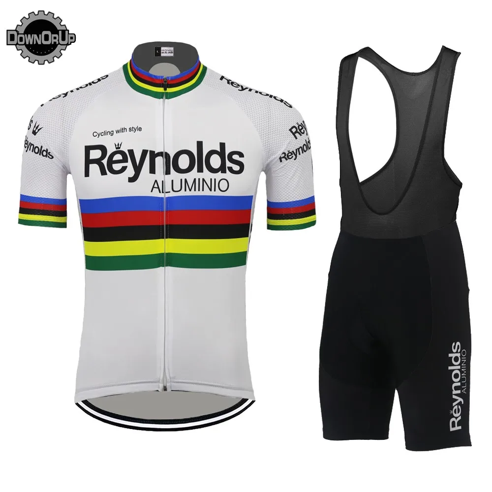 REYNOLDS испанская команда Мужская велосипедная майка летняя MTB гоночная одежда велосипедная одежда белая дорожная велосипедная Одежда Топы дорожная Горная - Цвет: men