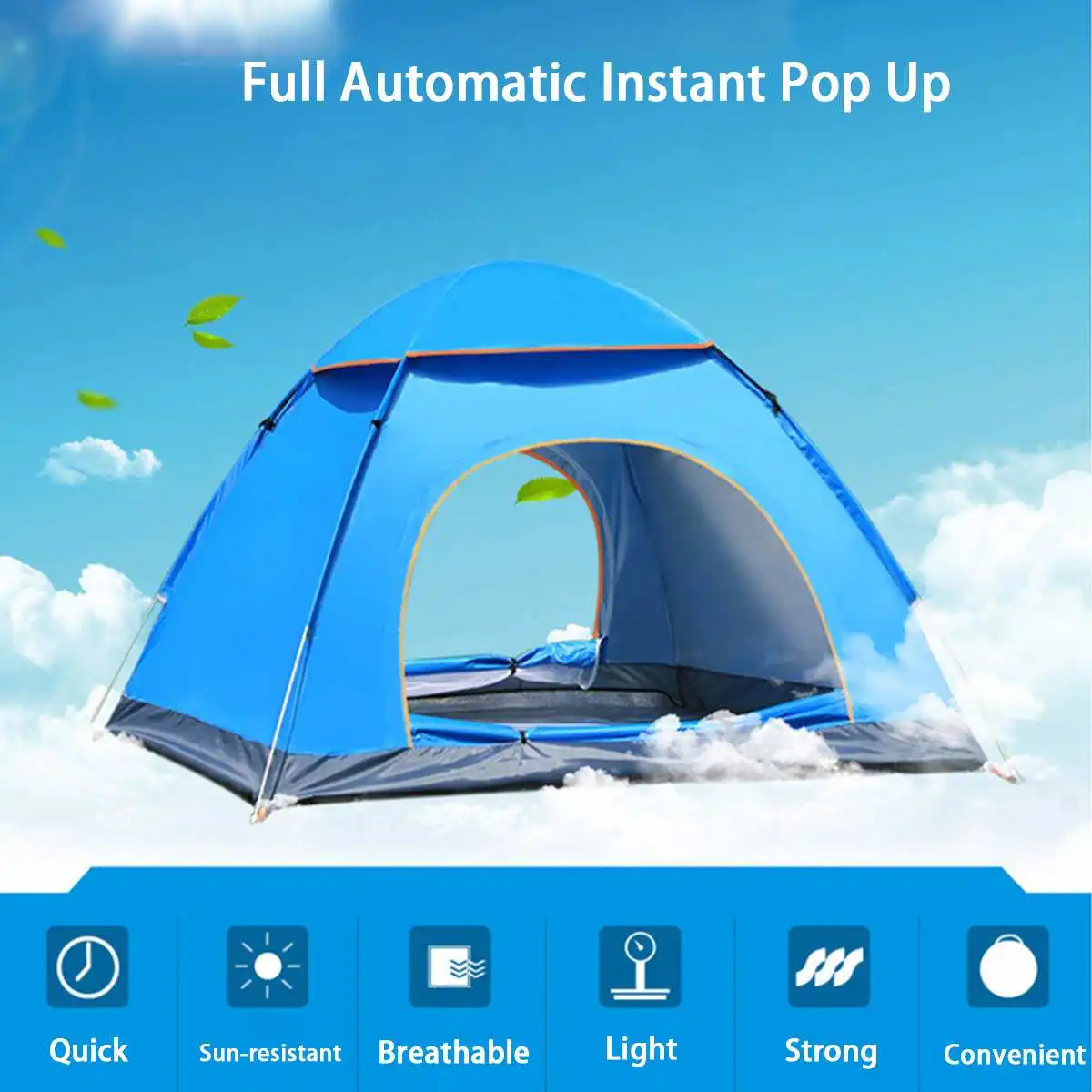 Barraca de Acampamento à Prova de Vento à Prova de Água Barraca de Instalação Instantânea ao ar Livre da Família Pessoas Totalmente Automático Automática Pop-up 4 Temporada 2-8 20 High Quality Esporte e Lazer