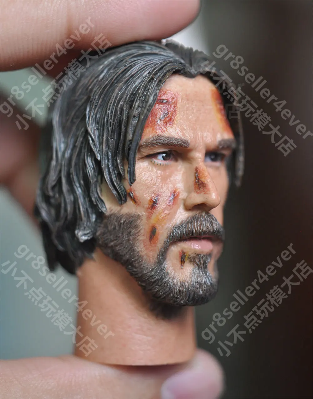 Новый 1/6 масштаб Keanu Ривз Джон уик битва поврежденная голова лепить fit 12 &quotтело|head