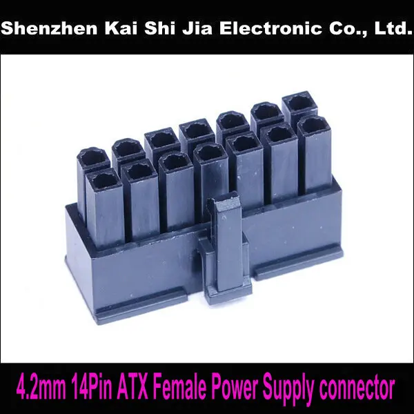 10PCS/ Lot Molex 4.2mm 5557 14 Pin ATX Female Power Supply Connector - Black | Компьютеры и офис