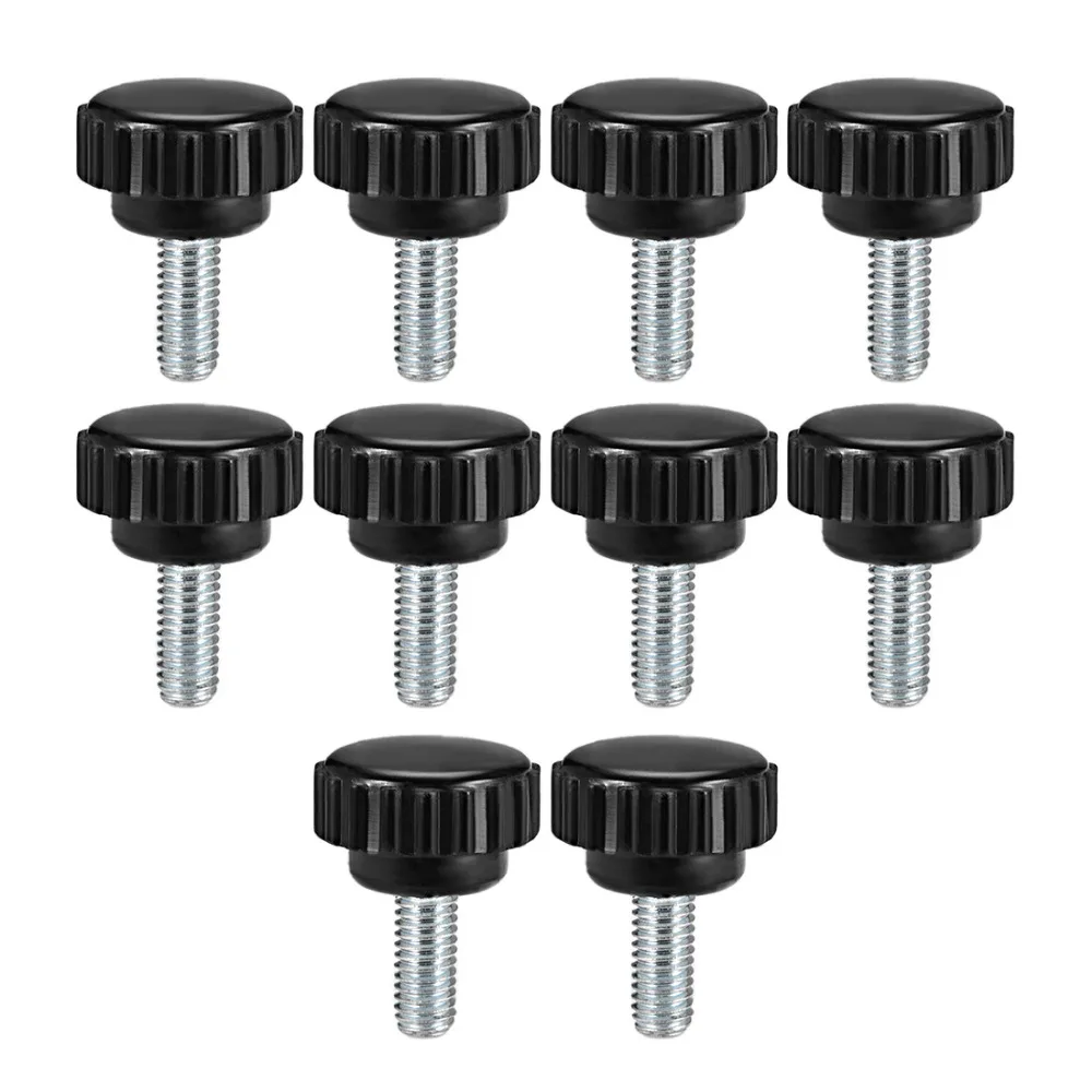 

Uxcell Newest 10pcs/set M8 M6 M4 M5 Knurled Clamping Knob Screw Grip Male Thread Thumb Screw on Type Mechanical Equipment