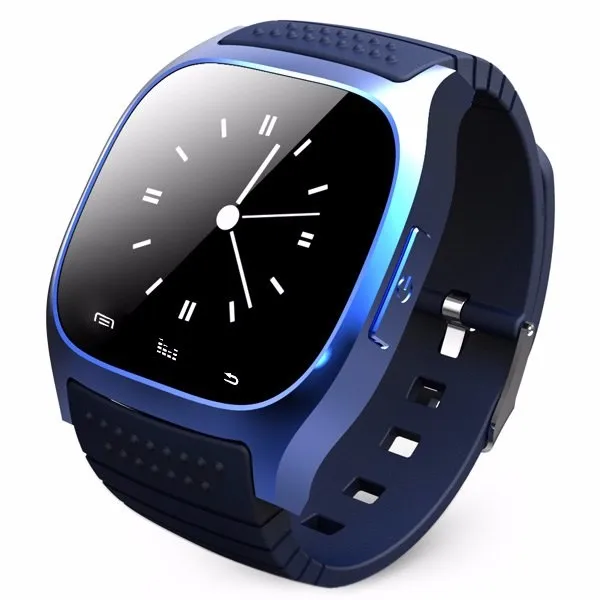 Умные часы M26, Bluetooth, умные наручные часы, шагомер, музыкальный плеер, водонепроницаемые, беспроводные устройства, мат для Android IOS, смартфон - Цвет: Blue
