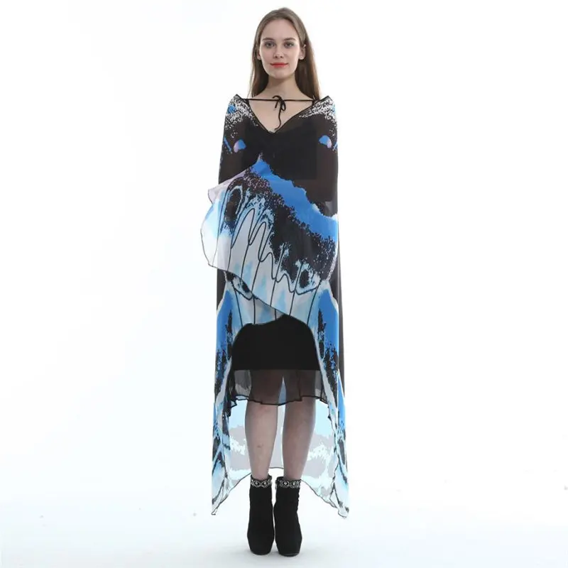 

Womail Scarves Poncho Women Lady Long Butterfly Wing Cape Soft Scarf Wrap Shawl Nymph Costume Pashmina Women FB23