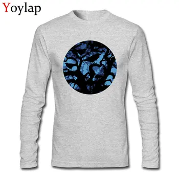 

Odins Tree Ravens In The Dark Viking Print Tops Tees For Men Unique Style Cotton Long Sleeve T-shirt Unfading